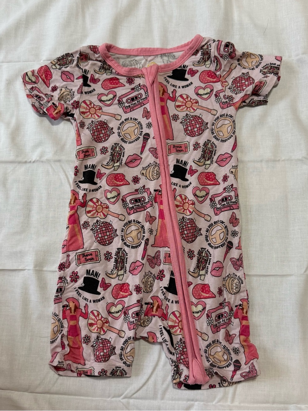 Six Southern Babes Shania Twain Bamboo Shortie Zippy 6-12M